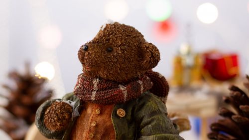 Christmas bear HD Wallpaper