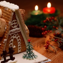 Christmas candy house HD Wallpaper