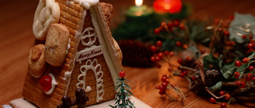Christmas candy house HD Wallpaper