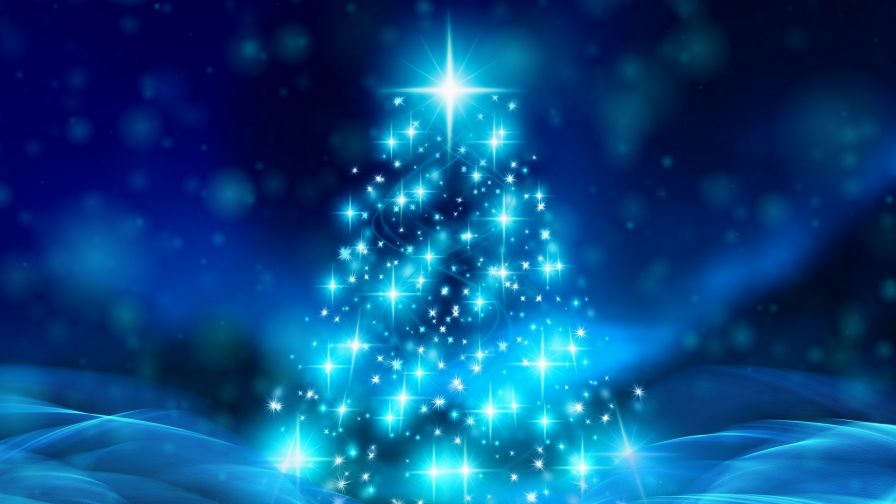 Christmas tree sparks HD Wallpaper