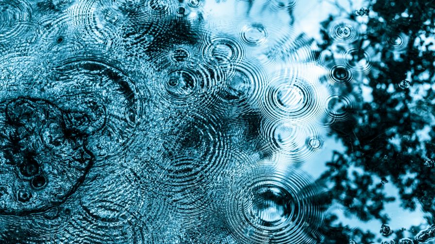 Circles at water surface HD Wallpaper