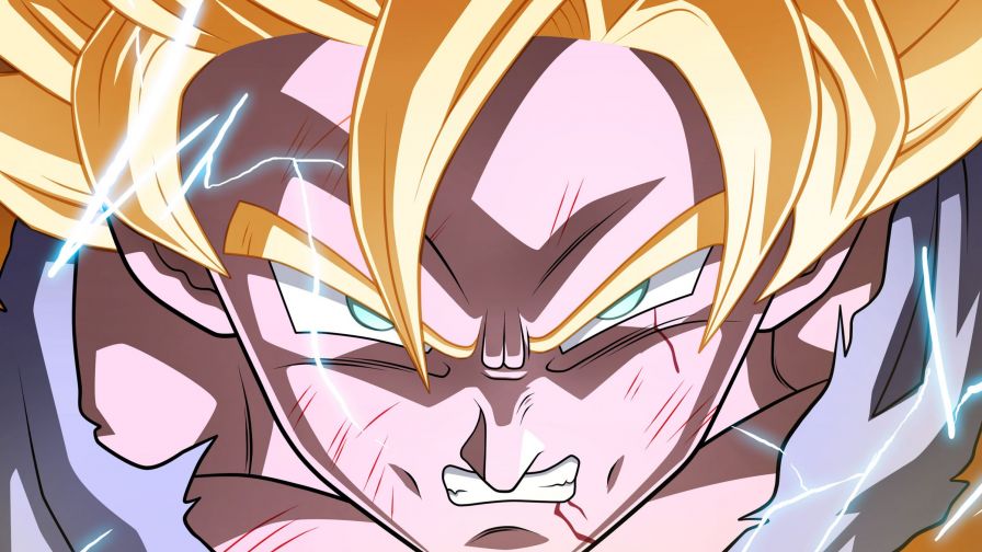 Close Up Of Goku Wallpaper for Desktop and Mobiles