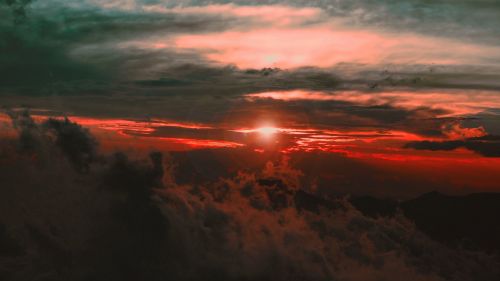 Clouds over the sunset HD Wallpaper