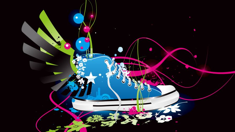 Colourful Shoe Vector Wallpaper for Desktop and Mobiles