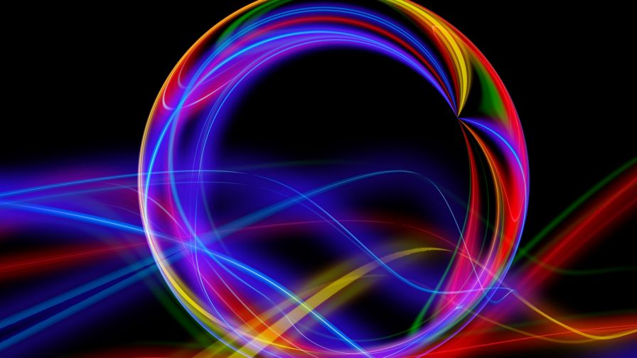 Colorful ball from lines HD Wallpaper