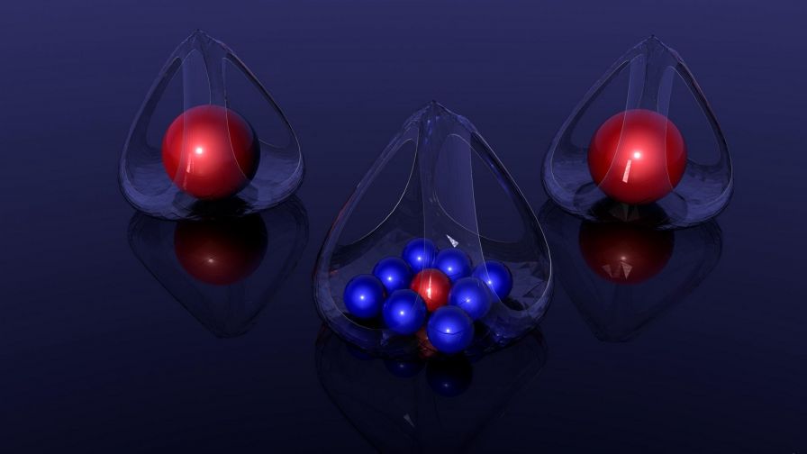Colorful glassy balls HD Wallpaper