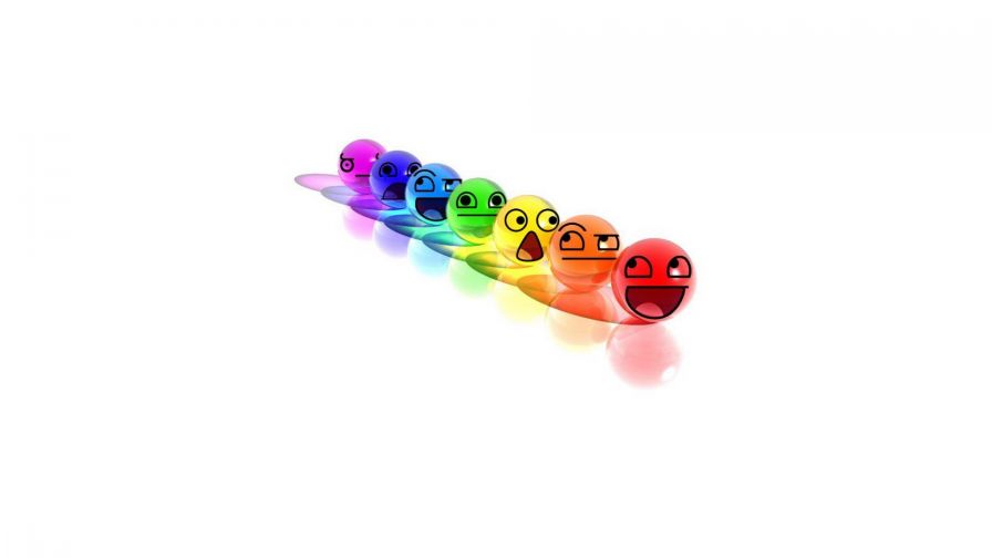 Colorful smileys HD Wallpaper