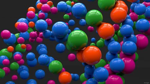 Colorfull light balls HD Wallpaper