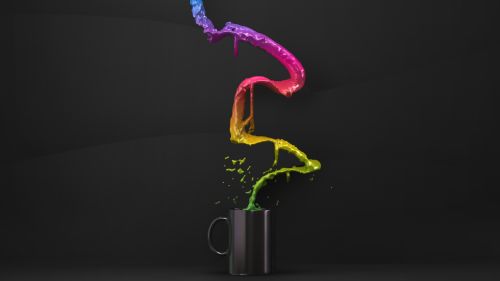 Coloured Coffee Cup Hd Wallpaper for Desktop and Mobiles
