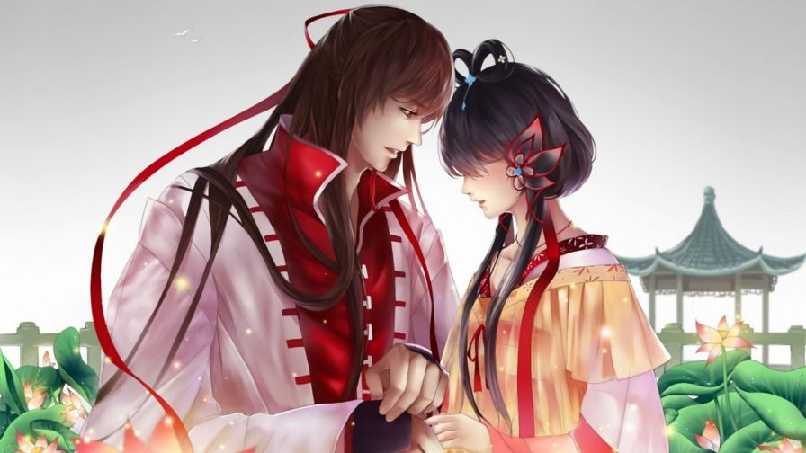 Cute Anime Couple Beautiful Hd Wallpaper for Desktop and Mobiles