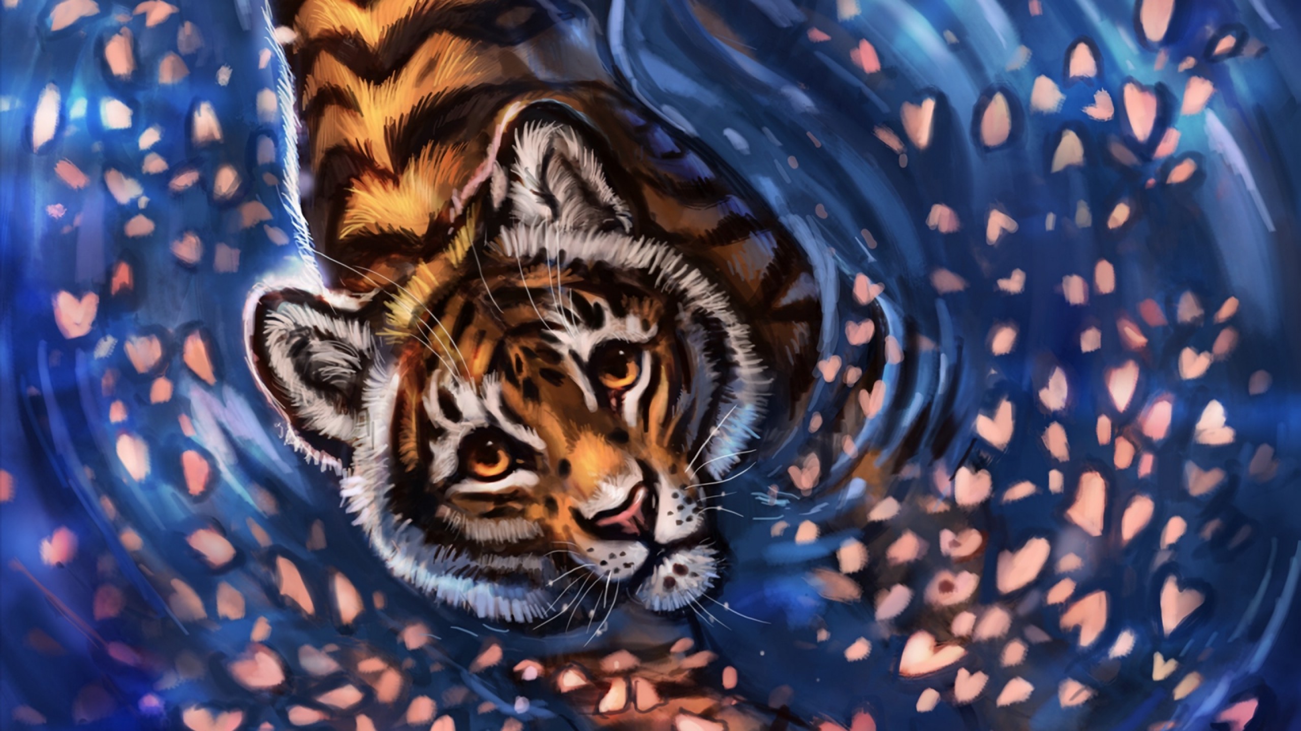 Cute tiger sight HD Wallpaper