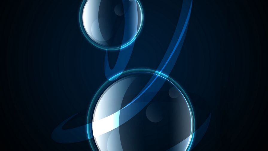 Dark blue circles HD Wallpaper