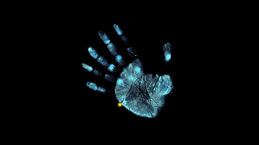 Digital and Abstract Hand Print Wallpaper