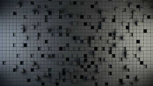 Download 3D & Geometric Black Cube Wallpaper