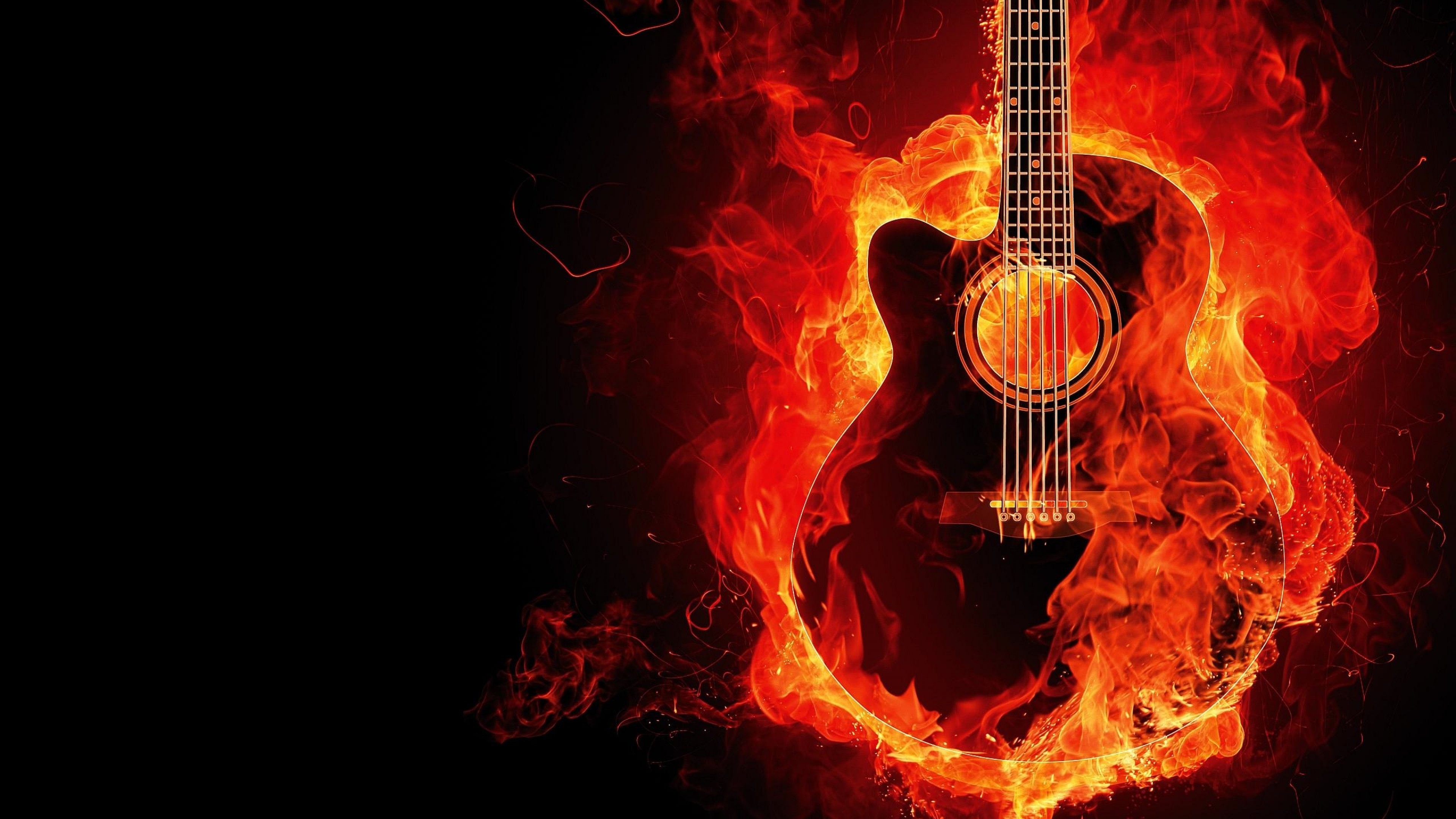 Download Fire Guitar Full Hd Wallpaper for Desktop and ...