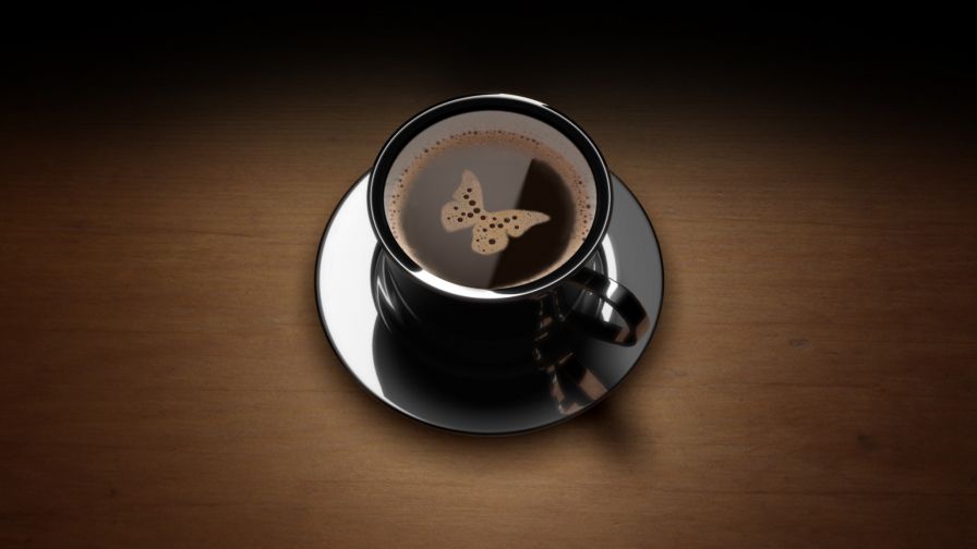 Download Free Butterfly Coffee Full Hd Wallpaper for Desktop and Mobiles