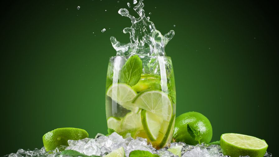 Download Lime Mint Water Cocktails Wallpaper for Desktop and Mobiles