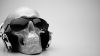 Download Skull & Headphones Black & White Hd Wallpaper for Desktop and Mobiles