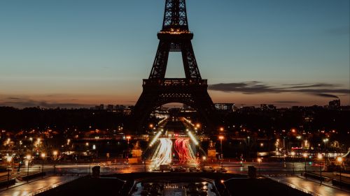 Eiffel Tower at night HD Wallpaper