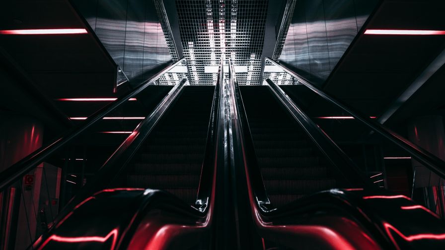 Escalator lights HD Wallpaper