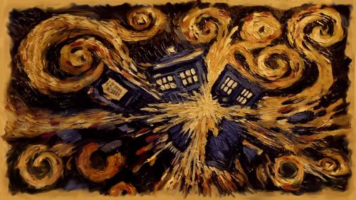 Exploding Tardis Wallpaer for Deskstop and Mobiles