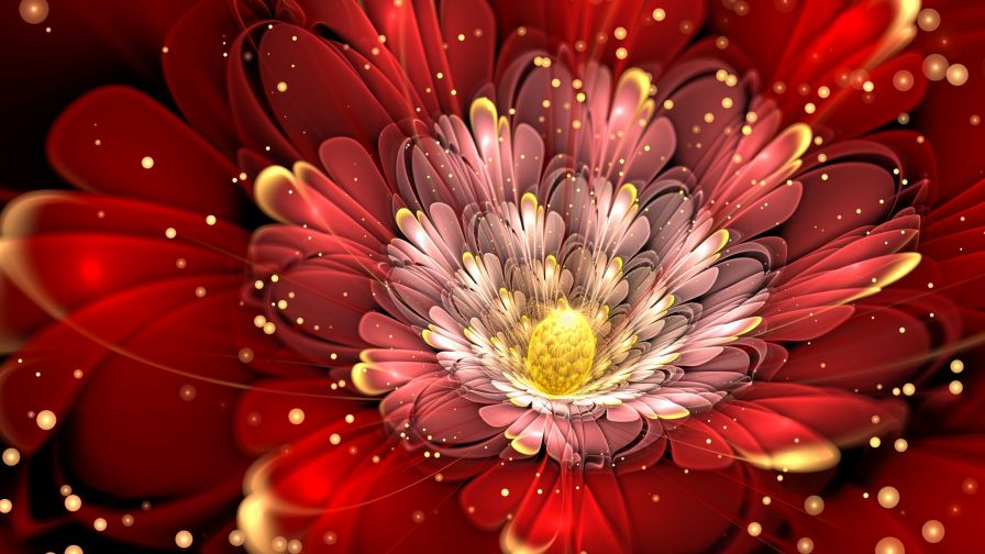 Flower covered in glitter HD Wallpaper