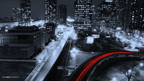 Free Cold City Night Wallpaper for Desktop and Mobiles