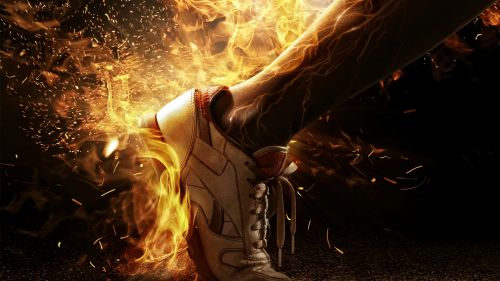 Free Soccer Shoes on Fire Wallpaper for Desktop and Mobiles