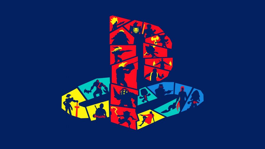 Funky Playstation Logo Wallpaper for Desktop and Mobiles