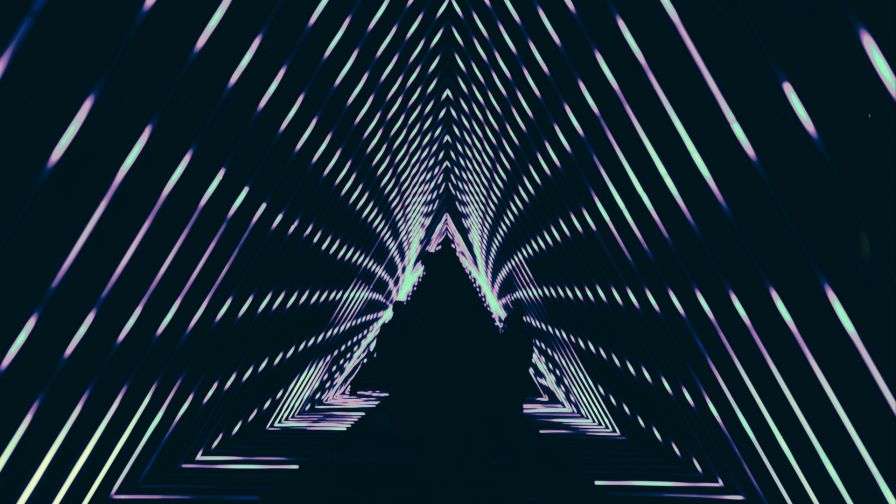 Geometric lines at the dark HD Wallpaper