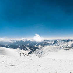 Georgia's snowy mountains HD Wallpaper