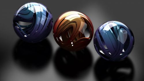 Glass sleek balls HD Wallpaper