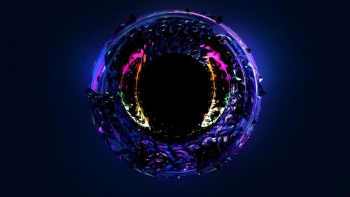 Glowing neon circle HD Wallpaper