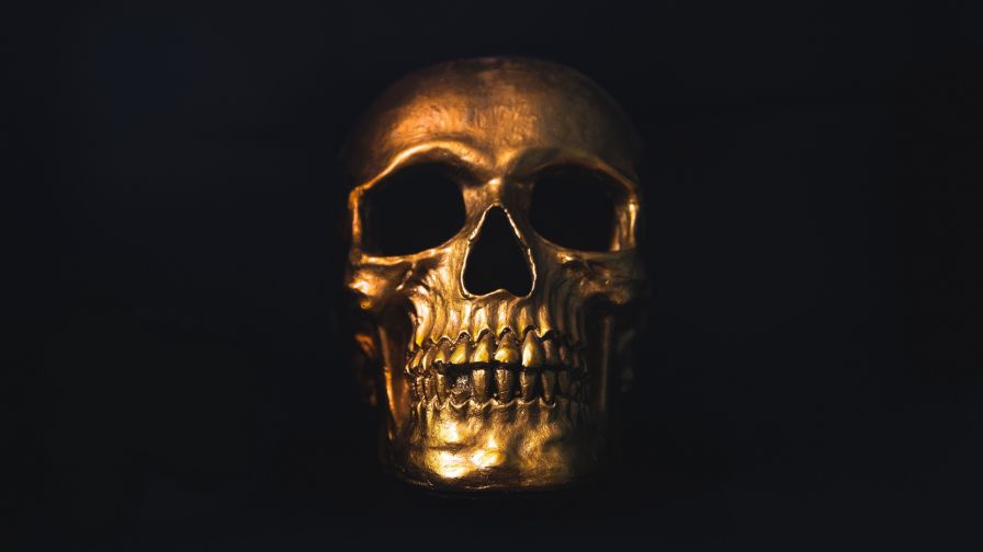 Gold skull HD Wallpaper