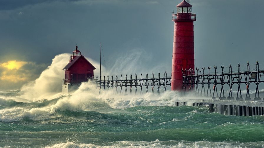 Grand Haven Light HD Wallpaper