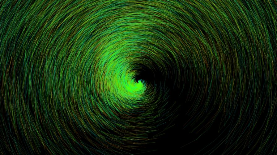 Green circles rotating HD Wallpaper