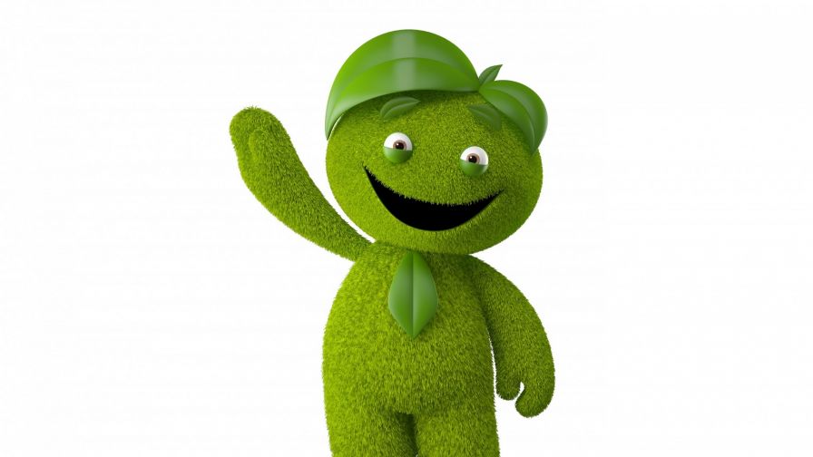 Green monster smiling HD Wallpaper