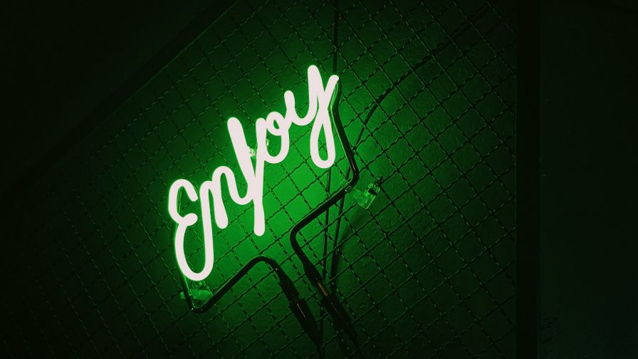 Green neon backlight HD Wallpaper