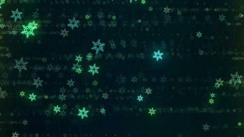 Green snowflakes HD Wallpaper