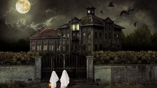 Halloween Scary House HD Wallpaper