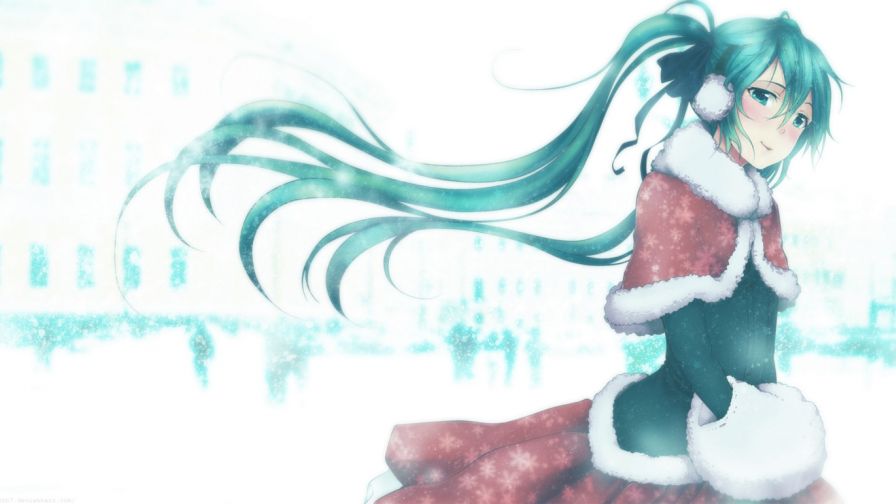 Hatsune Miku Green hair HD Wallpaper