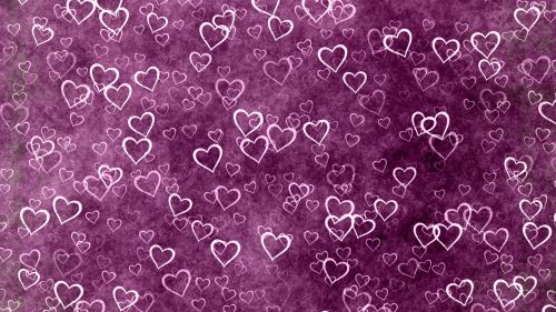 Hearts on a purple backround HD Wallpaper
