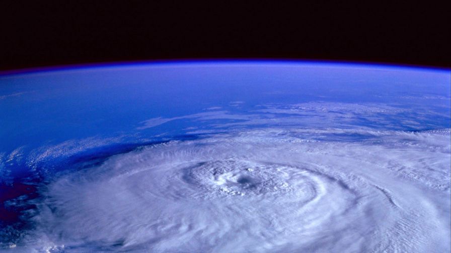 Hurricane view from space HD Wallpaper