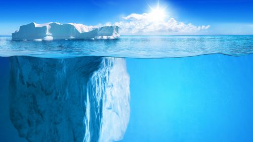 Iceberg under water HD Wallpaper