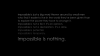 Impossible is nothing HD Wallpaper