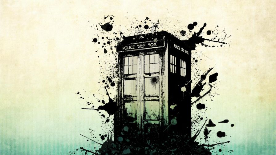 Inky Tardis Wallpaper for Desktop and Mobiles