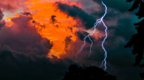 Lightning at night HD Wallpaper