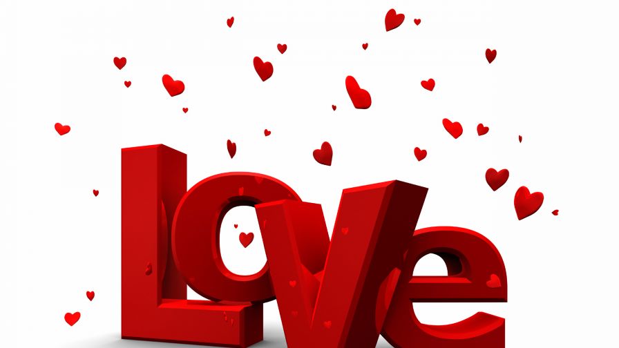 Love In Block Letters Wallpaper for Desktop and Mobiles