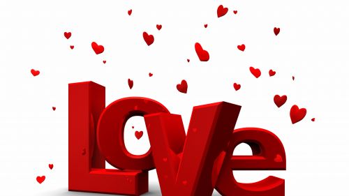 Love In Block Letters Wallpaper for Desktop and Mobiles