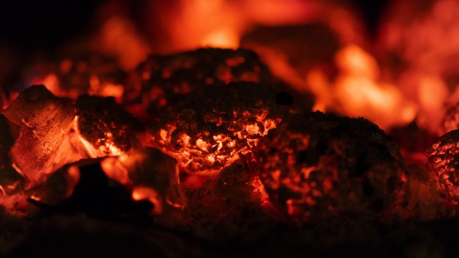 Macro image of ash burning HD Wallpaper